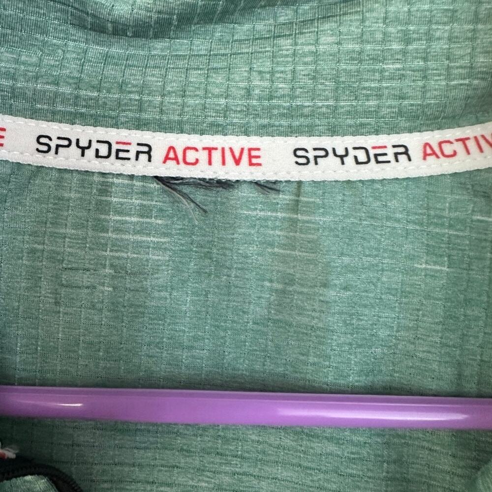 Spyder Active Mens Small 1/4 Zip Pullover Bundle Blue Green Stretch Gym - Picture 7 of 14